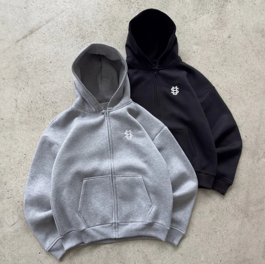 Chic Zip-Front Cardigan Hoodie