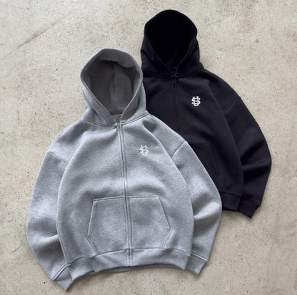 Chic Zip-Front Cardigan Hoodie