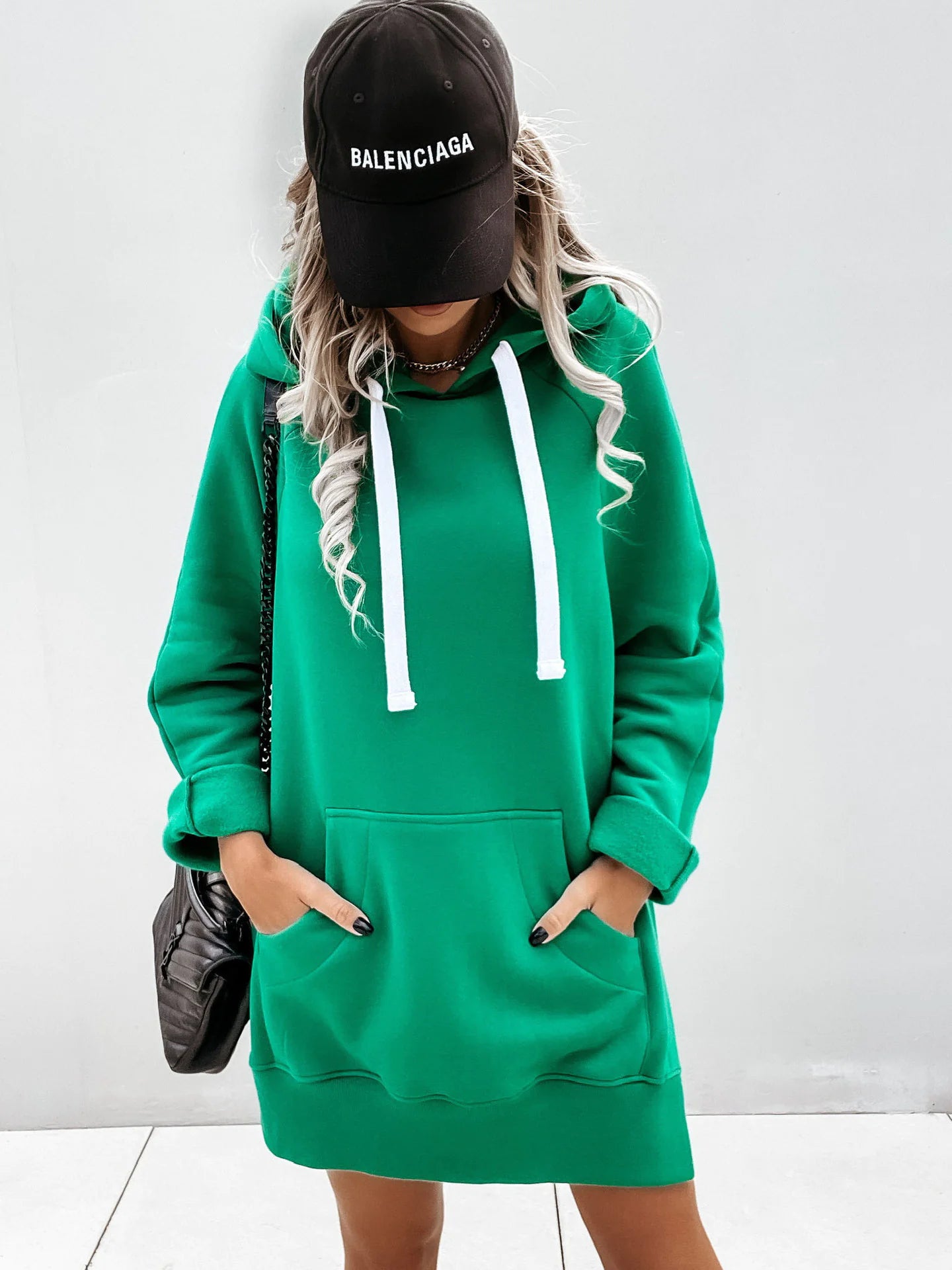 Long Hoodie with Side Slit