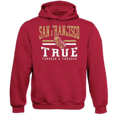 Xtreme Apparrel San Francisco Retro Football Fans Vintage Mens Hoodie Sweatshirt (Red Hoodie M)