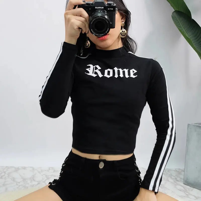 Letter Print Long Sleeve Hoodie