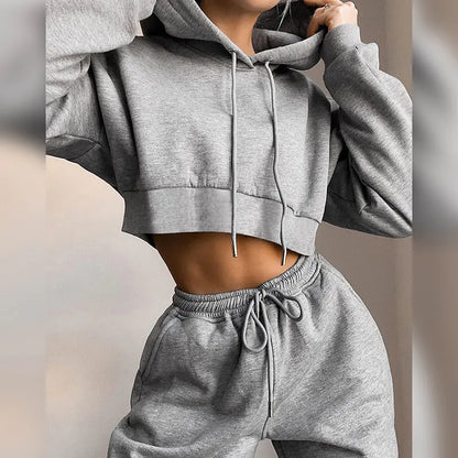 Fashion Hoodie High-Waisted Casual Set