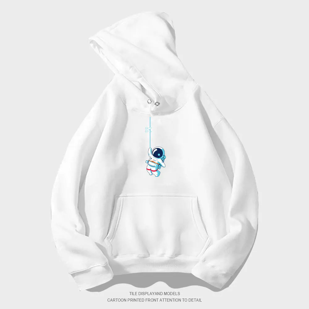 Korean Printed Long Sleeve Slouchy Loose Hoodie