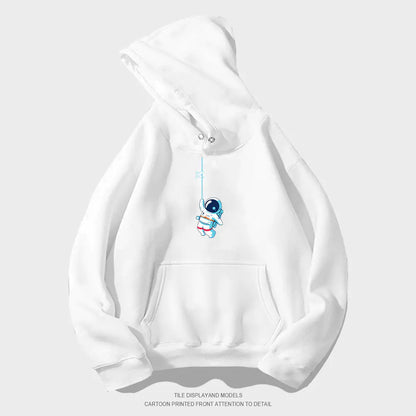 Korean Printed Long Sleeve Slouchy Loose Hoodie