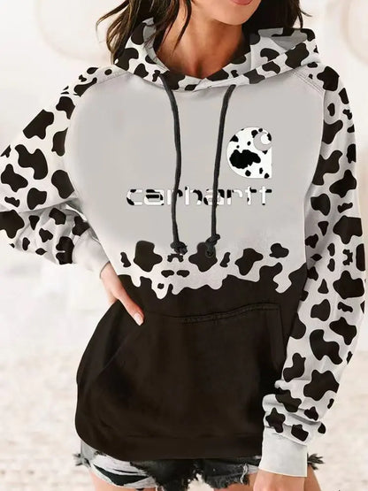 Women's Casual Printed Sports Hoodie