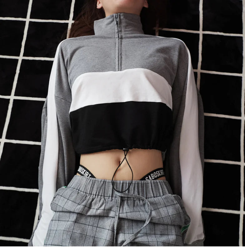 Cropped Long Sleeve Hoodie