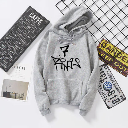 Chic Printed Cotton Hoodie