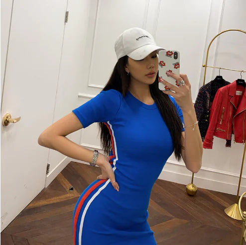 Long Sleeve Dress, V-Neck Dress, Bodycon Skirt, Korean Style Dress